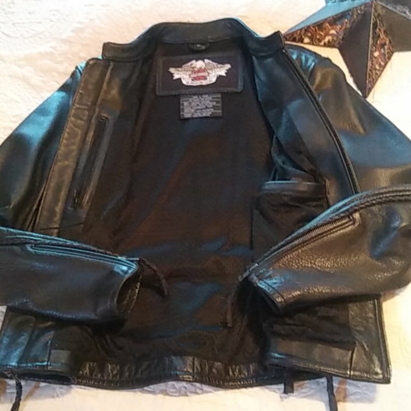 SOLD-Harley Davidson Leather Coat - Picture 14 of 15